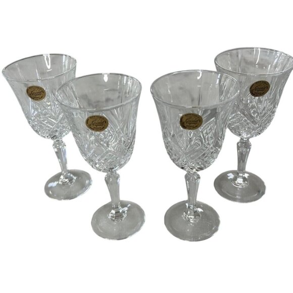 Cristal DArques Longchamp Crystal Wine Goblets Set Of 4 - Picture 1 of 2